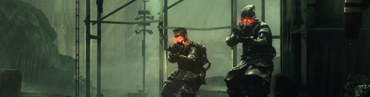 Helghast pushing through Beach Head