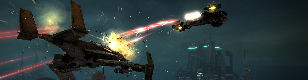 Dropship raining down on Warhawk