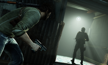 Drake sneaking up on guards